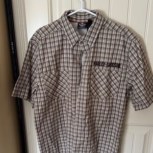 Harley-Davidson Men's Checkered Button-Down Shirt